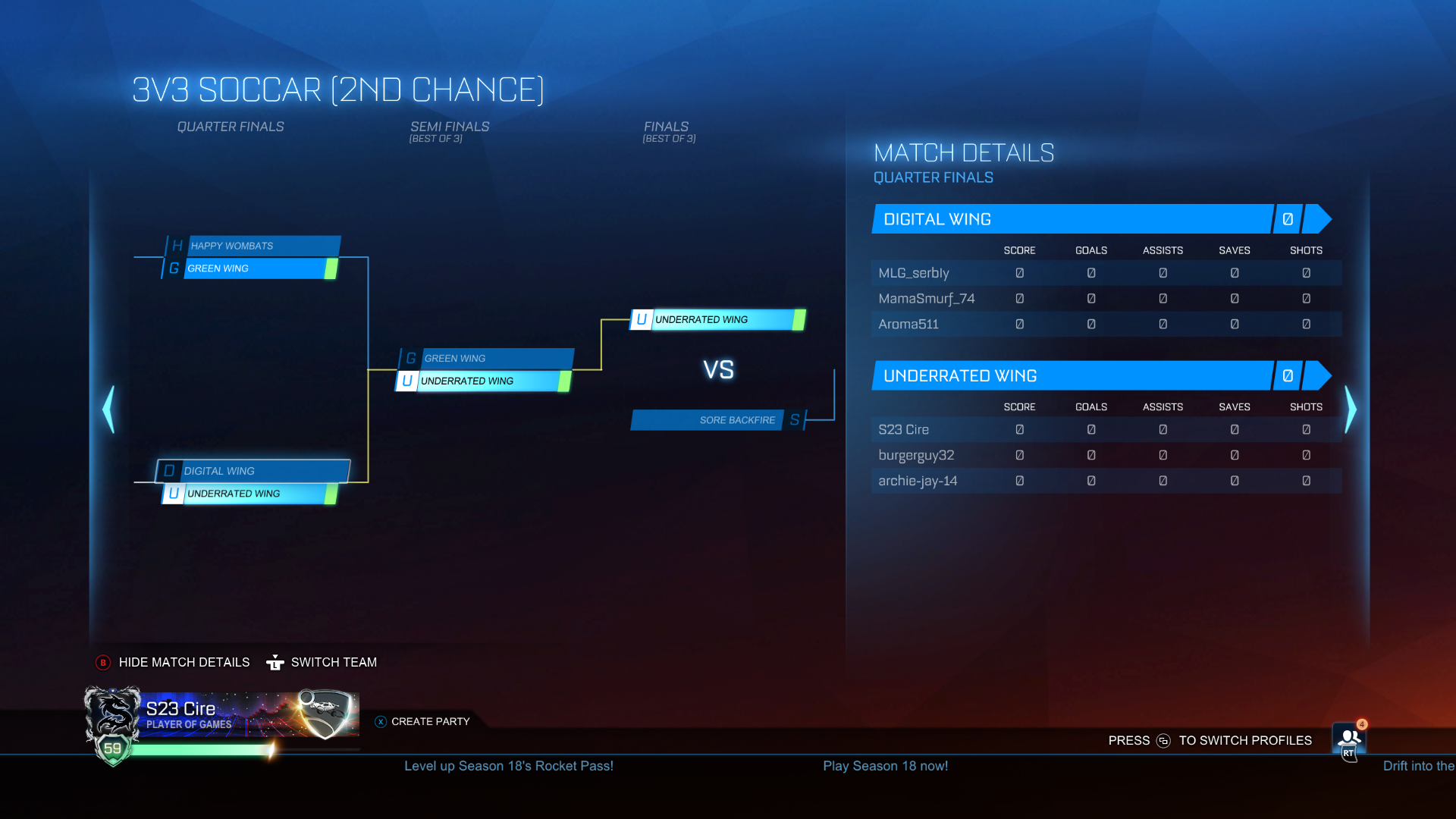 Won Tourney after FF