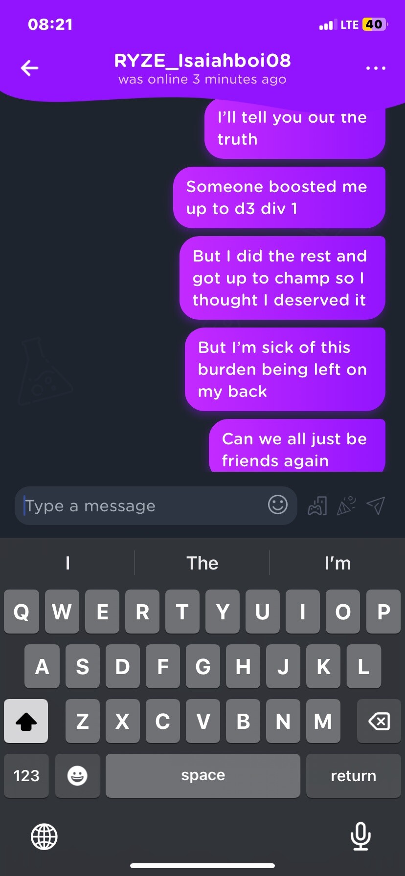 I’m sorry guys that I didn’t admit at first