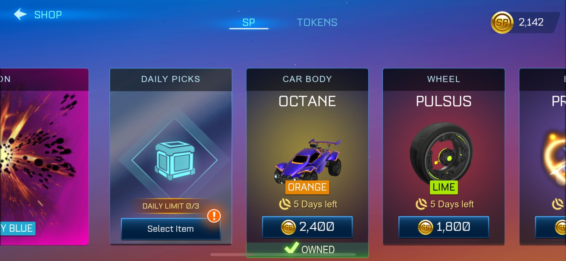 ORANGE PAINTED OCTANE IN SIDESWIPE ITEM SHOP RIGHT NOW