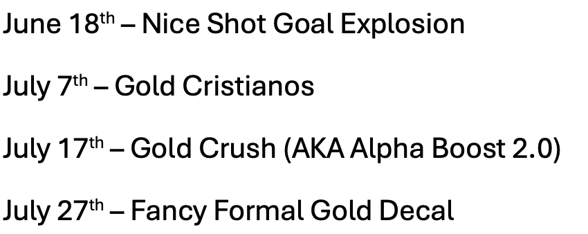 Tenth anniversary items