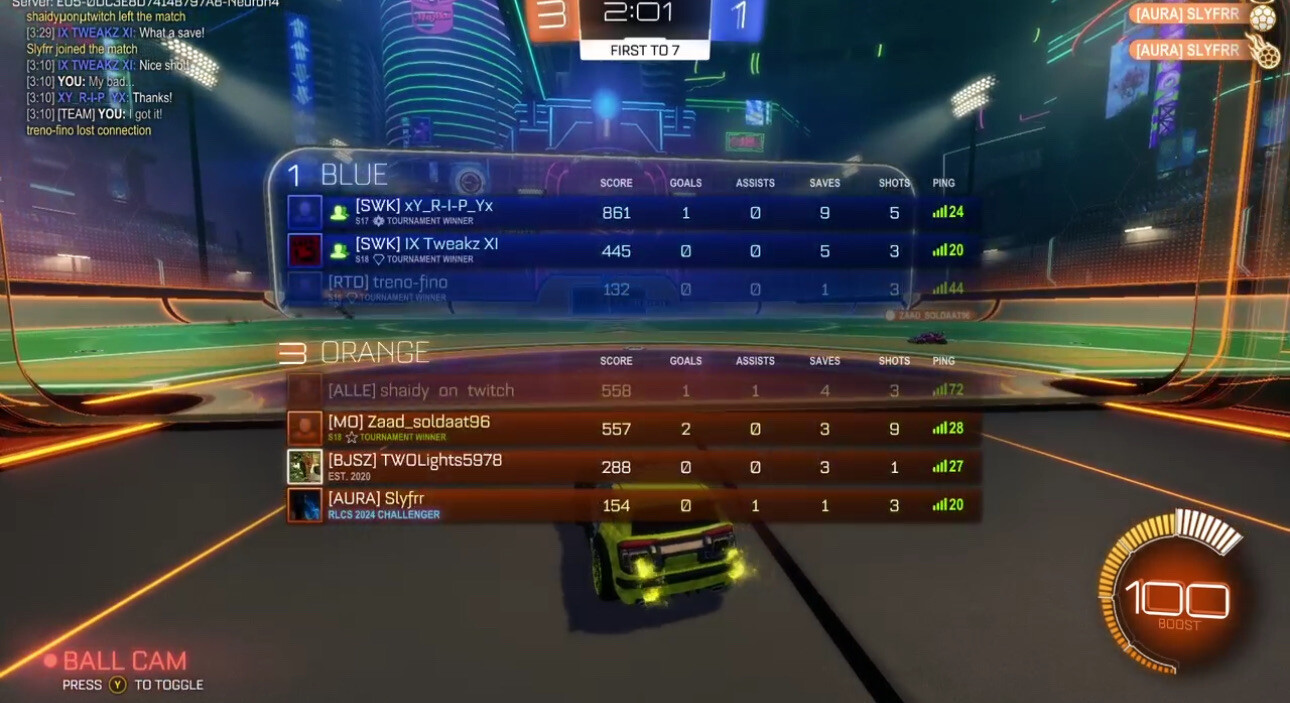 I played with a rlcs 24 challenger player