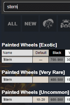 Black stern price shows uncommon instead of the very rare price