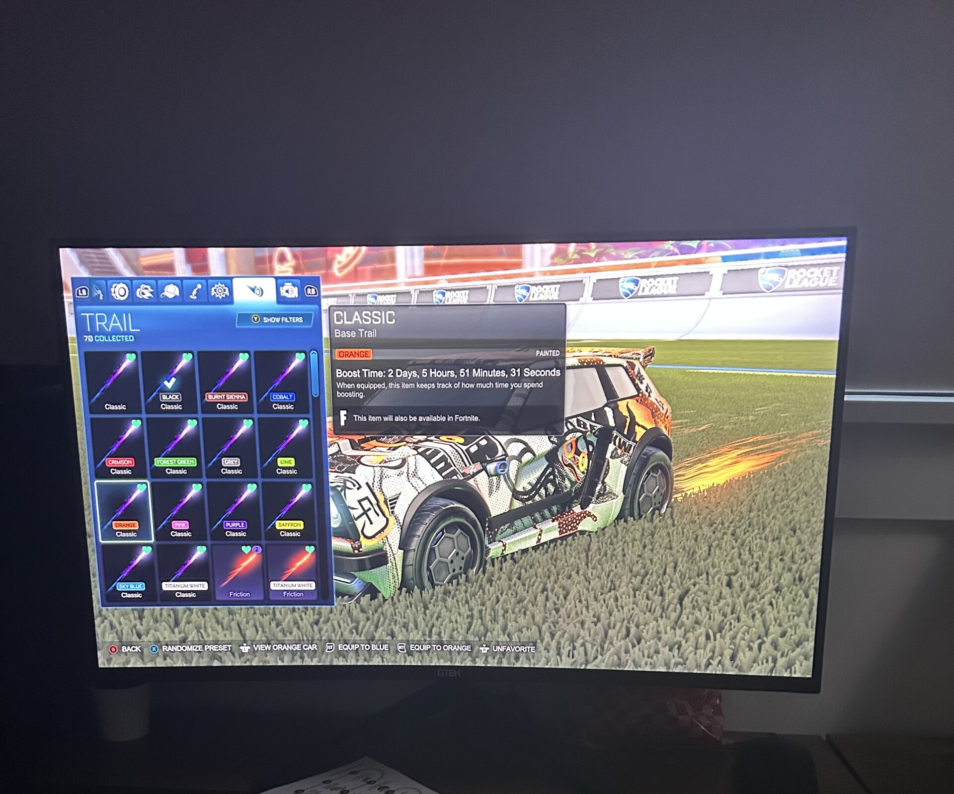 All classic trail variants + crimson octane and sparkles